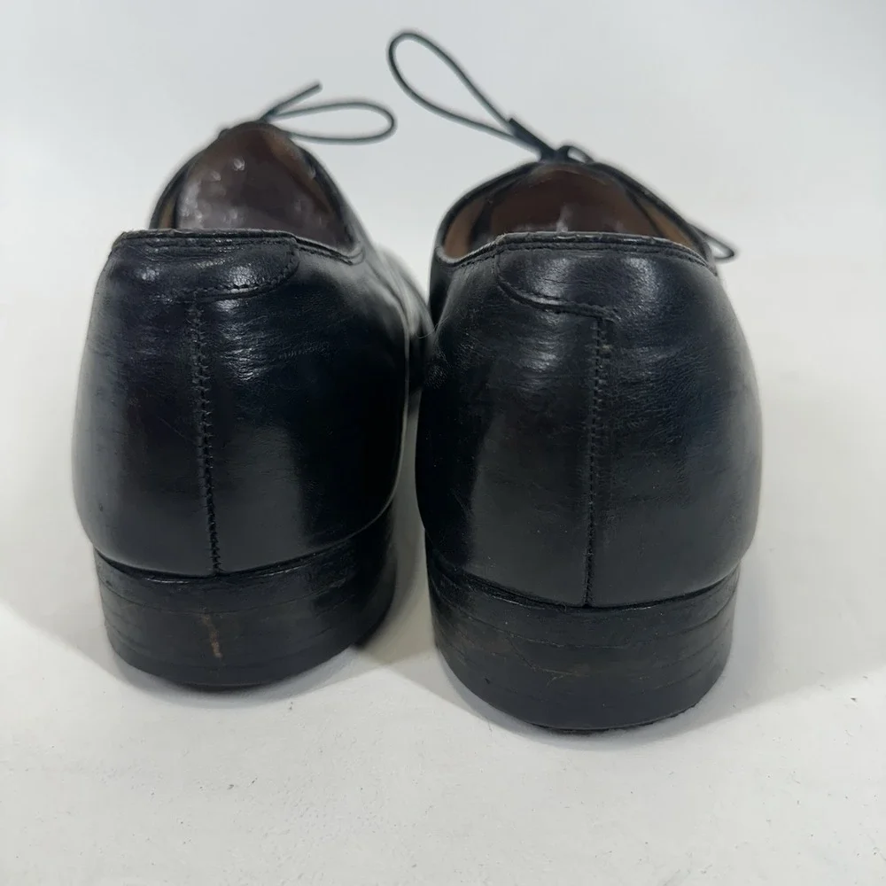 Johnston & Murphy Optima Oxford Cap Toe‎ Black Leather Dress Shoes 11.5 C/A